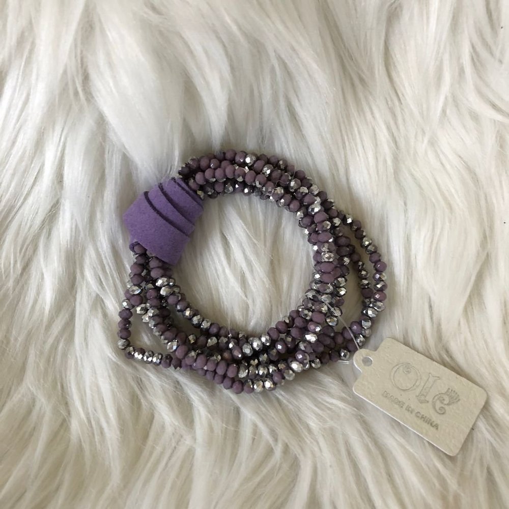 ole 7 strand crystal beads bracelet set